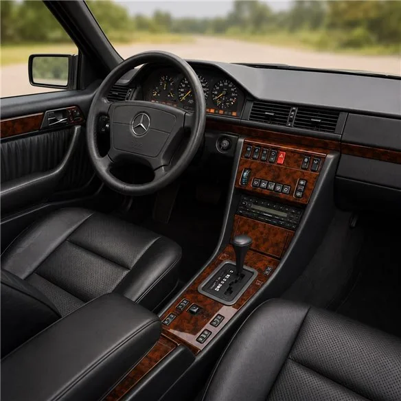 Mercedes E-Class W124 1985-1996 kit décor tableau de bord 3D, 8 pièces