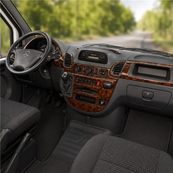 Mercedes Sprinter W903 2000-2006 kit décor tableau de bord 3D, 24 pièces