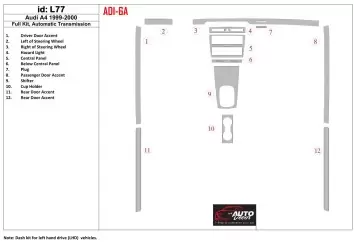 Audi A4 1999-2000 Ensemble Complet, Automatic Gear BD Décoration de tableau de bord