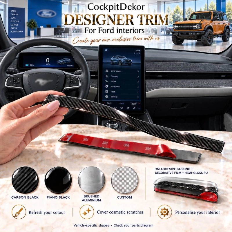 Ford Mustang 2017 2018 2019 – Designer Trim – Kit intérieur complet
