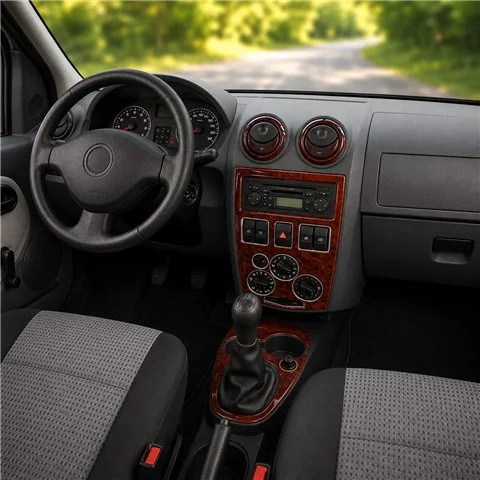 Dacia Logan 2005-2009 kit décor tableau de bord 3D, 20 pièces