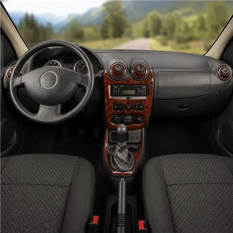 Dacia Sandero-Logan 2008-2009 kit décor tableau de bord 3D, 18 pièces