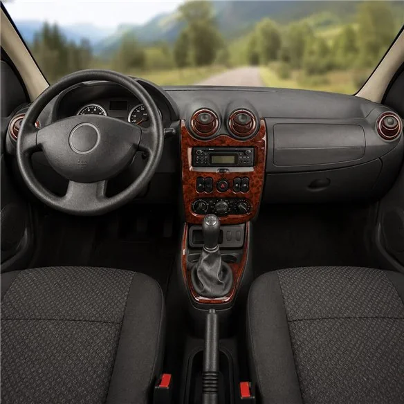 Dacia Sandero-Logan 2008-2009 kit décor tableau de bord 3D, 18 pièces
