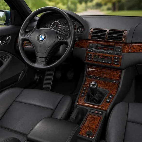 BMW 3 Series E46 1998-2004 kit décor tableau de bord 3D, 25 pièces