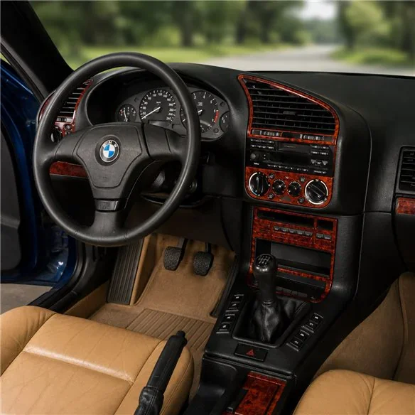 BMW 3 Series E36 1991-1998 kit décor tableau de bord 3D, 20 pièces