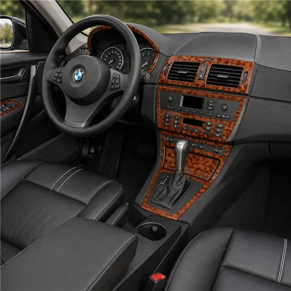 BMW X3 E83 2003+ climatisation kit décor tableau de bord 3D, 12 pièces
