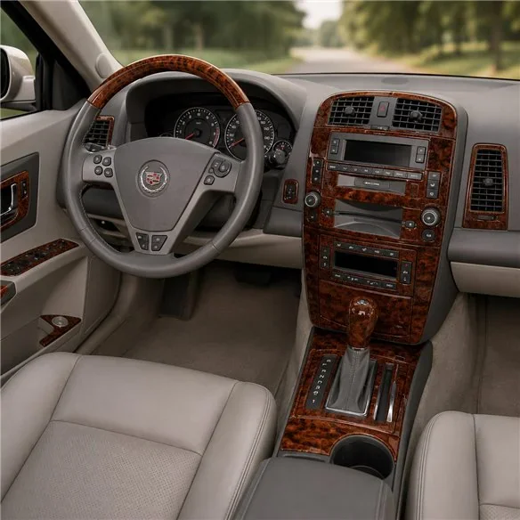 Cadillac CTS 2003-2007 set de base kit décor tableau de bord 3D, 18 pièces