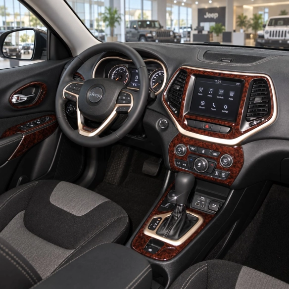 Jeep Cherokee 2014 - à aujourd’hui kit complet, sans switch 4WD kit décoration intérieure tableau de bord