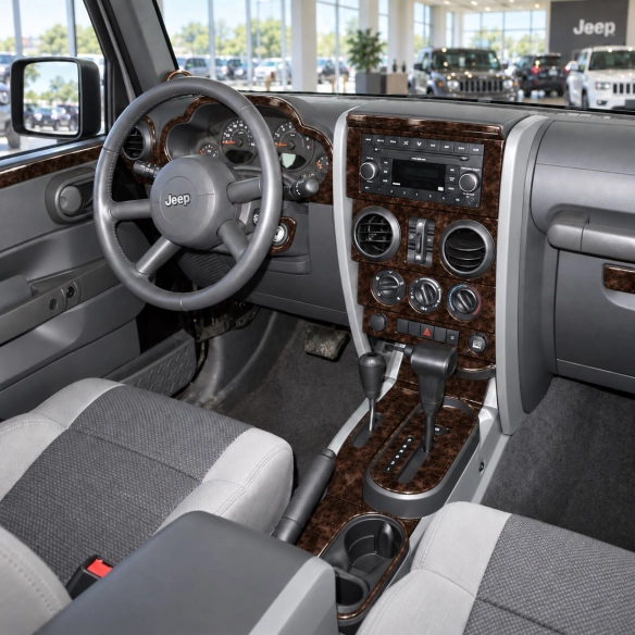Jeep Wrangler 2007-2010 kit décoration intérieure tableau de bord 10 pièces