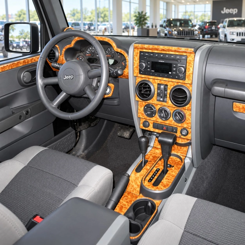 Jeep Wrangler 2007-2010 kit décoration intérieure tableau de bord 10 pièces