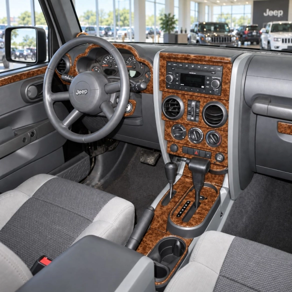 Jeep Wrangler 2007-2010 kit décoration intérieure tableau de bord 10 pièces