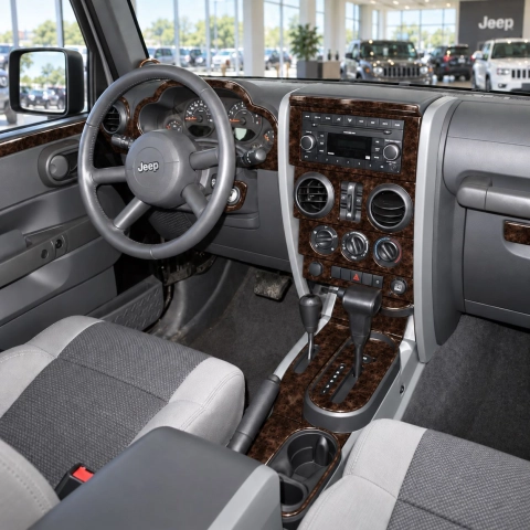 Jeep Wrangler 2007-2010 kit décoration intérieure tableau de bord 11 pièces