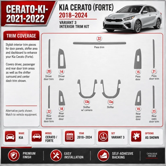 Kia Cerato 2021 2022 – Designer Trim – Kit intérieur complet