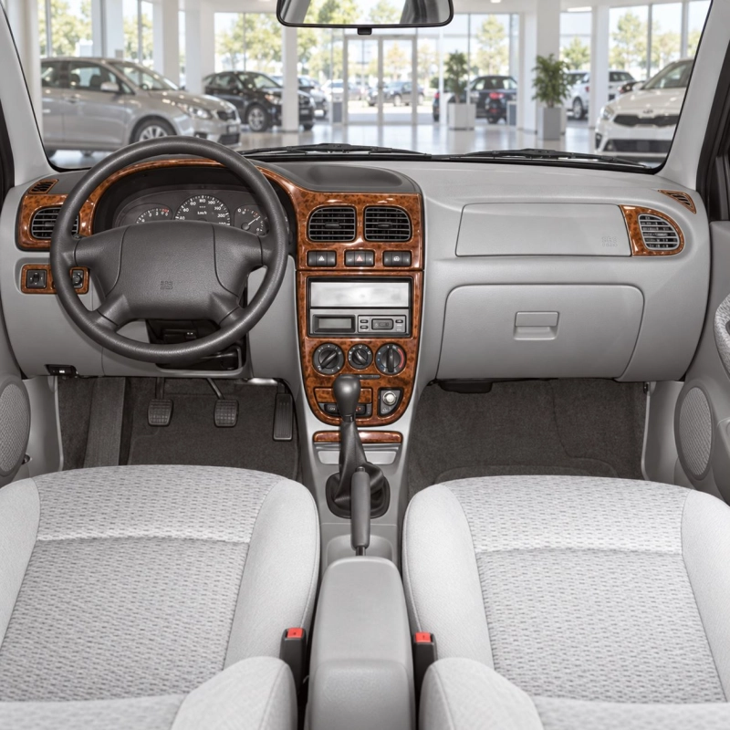 Kia Rio 2000-2002 3D kit décoration intérieure tableau de bord 9 pièces