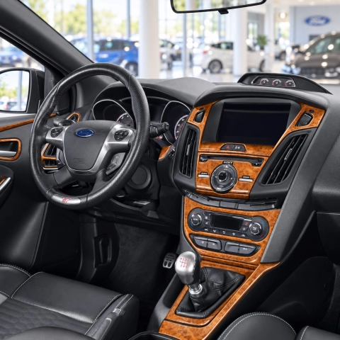 Ford Focus 2015-2017 3D kit décoration intérieure tableau de bord 16 pièces