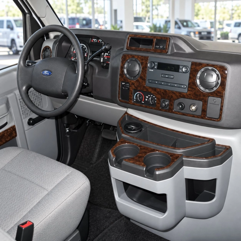 Ford E-Series E-Van 2012-2022 kit décoration intérieure tableau de bord 19 pièces