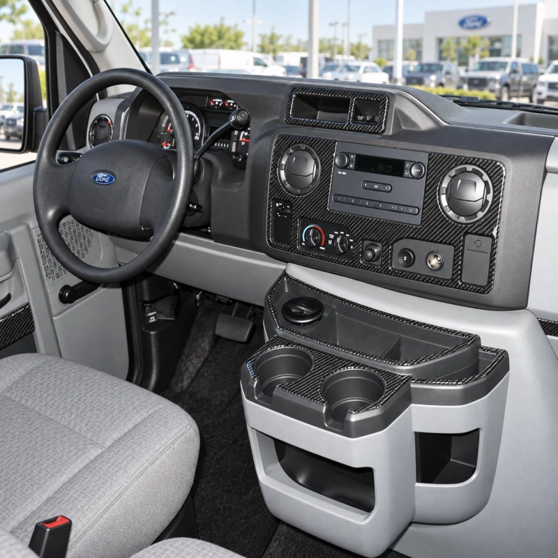 Ford E-Series E-Van 2012-2022 kit décoration intérieure tableau de bord 19 pièces