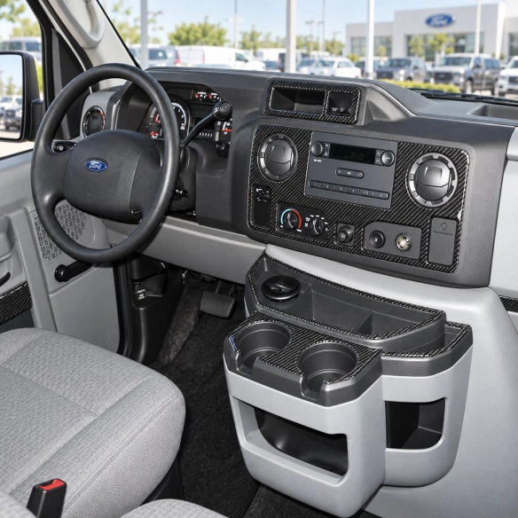 Ford E-Series E-Van 2012-2022 kit décoration intérieure tableau de bord 19 pièces