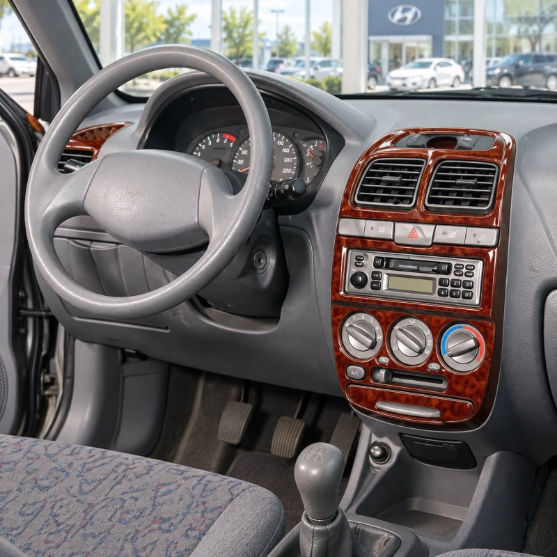 Hyundai Accent 2001-2005 3D kit décoration intérieure tableau de bord 14 pièces