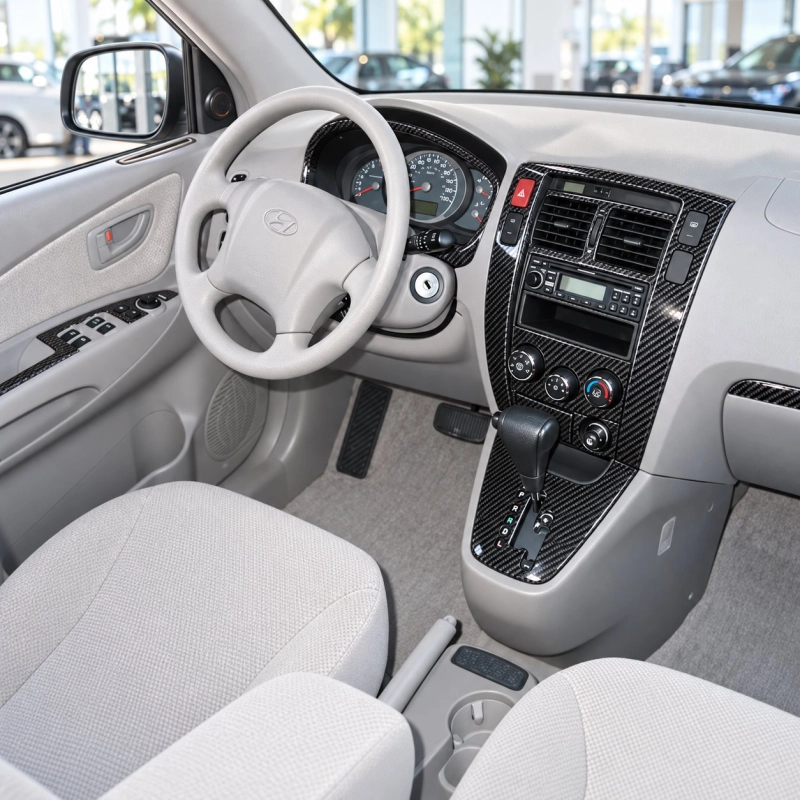 Hyundai Tucson 2004-2010 3D kit décoration intérieure tableau de bord 9 pièces