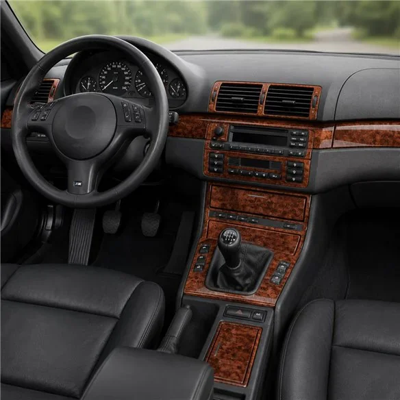 BMW 3 Series E46 Compact 1998-2004 kit décor tableau de bord 3D, 19 pièces