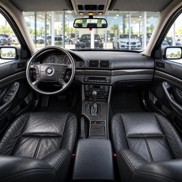 BMW 5-Series E39 1998-2003 sans navigation system, 35 pièces kit décoration intérieure tableau de bord
