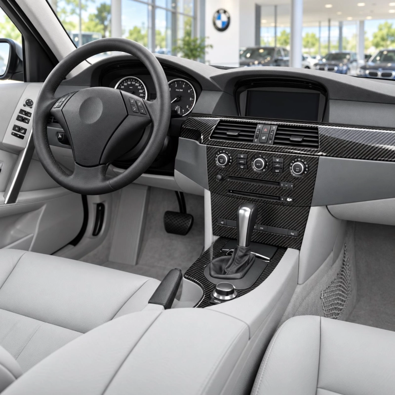 BMW 5-Series E60 2003-2008 3D kit décoration intérieure tableau de bord 17 pièces