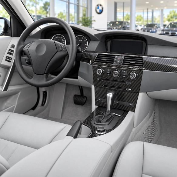 BMW 5-Series E60 2003-2008 3D kit décoration intérieure tableau de bord 17 pièces