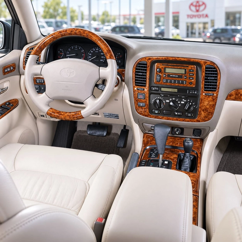 Toyota Land Cruiser 1998-2002 avec navigation, 31 pièces kit décoration intérieure tableau de bord