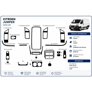 Citroen Jumper 2006+ kit décor tableau de bord 3D, 23 pièces 2