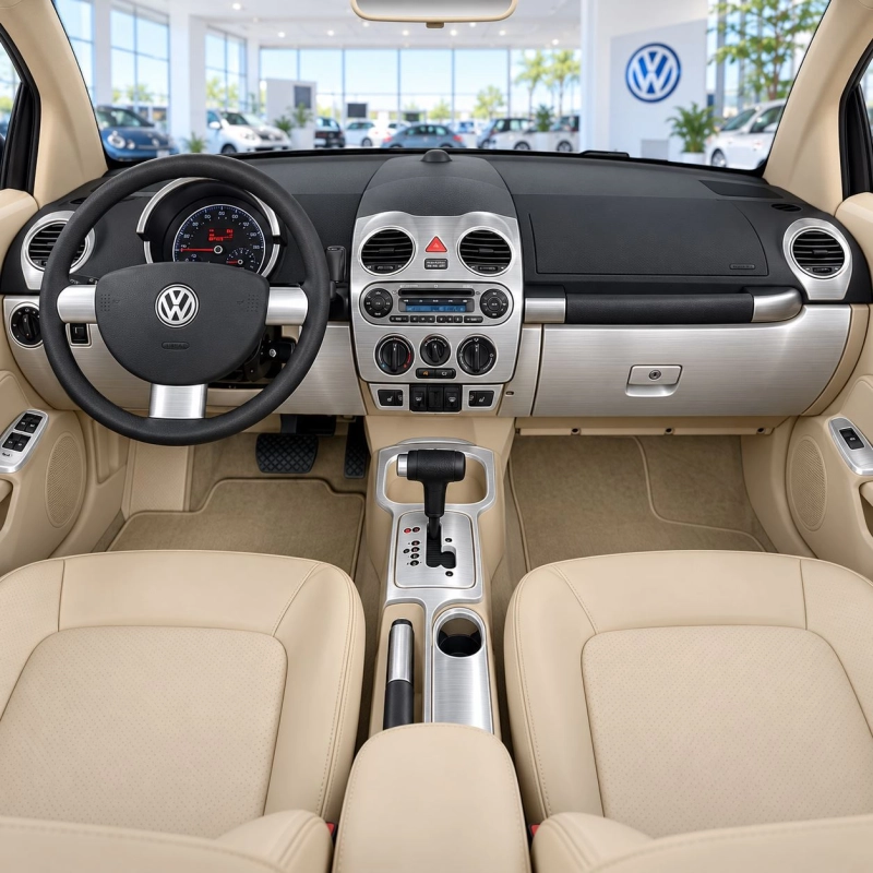 Volkswagen Beetle 2006-2011 kit complet, Soft roof-Coupe Not-Cabrio kit décoration intérieure tableau de bord