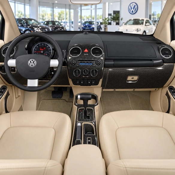 Volkswagen Beetle 2006-2011 kit complet, Soft roof-Coupe Not-Cabrio kit décoration intérieure tableau de bord