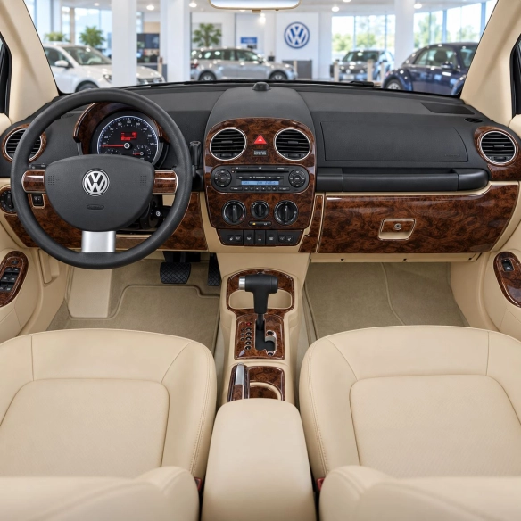 Volkswagen Beetle 2006-2011 kit complet, Soft roof-Coupe Not-Cabrio kit décoration intérieure tableau de bord