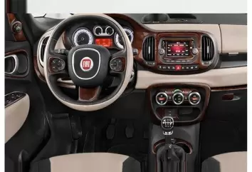 Fiat 500L 2012–2018 Kit la décoration du tableau de bord 39-Pièce - 1 - habillage decor de tableau de bord
