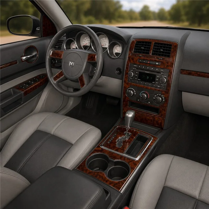 Dodge Charger 2008+ set de base, 5 - Gears boîte auto kit décor tableau de bord 3D