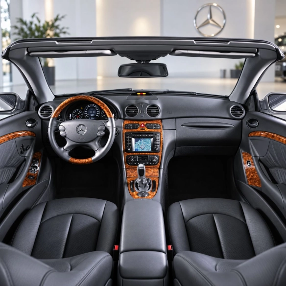 Mercedes Benz CLK W209 2003-2010 Coupe Carbio kit complet kit décoration intérieure tableau de bord 24pcs