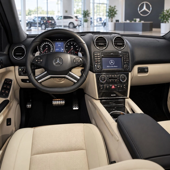 Mercedes ML-Class W164 2006-2011 3D kit décoration intérieure tableau de bord 33 pièces