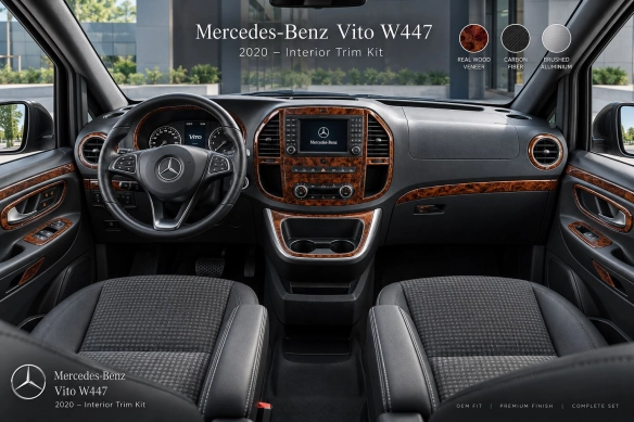 Mercedes Vito W447 2015 - à aujourd’hui 3D kit décoration intérieure tableau de bord 38 pièces