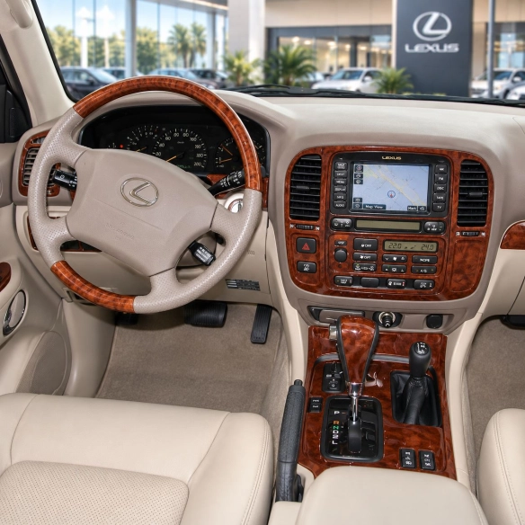 Lexus LX-470 1998 - à aujourd’hui avec navigation system, 22 pièces conformité OEM kit décoration intérieure tableau de bord