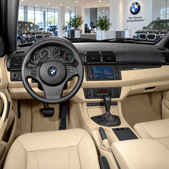 BMW X5 2000-2006 avec navigation system kit décoration intérieure tableau de bord