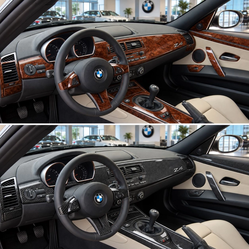 BMW Z4 E85 2003-2008 3D kit décoration intérieure tableau de bord 54 pièces