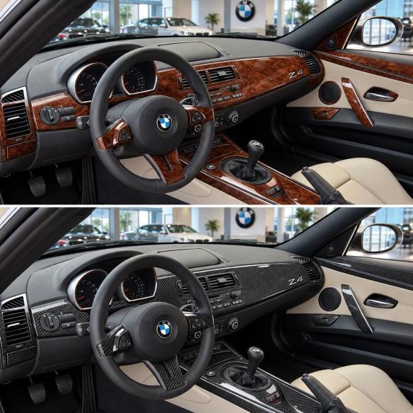 BMW Z4 E85 2003-2008 3D kit décoration intérieure tableau de bord 54 pièces