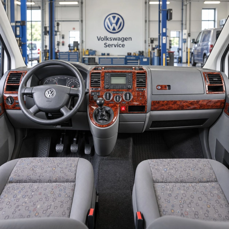 Volkswagen Transporter T5 2003-2009 3D kit décoration intérieure tableau de bord 29 pièces