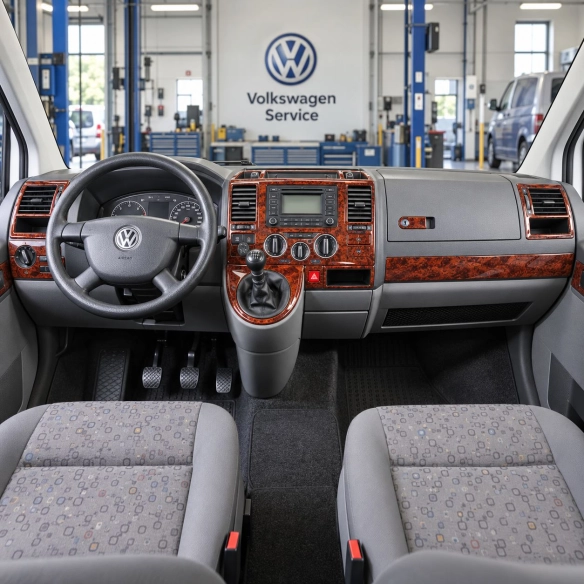Volkswagen Transporter T5 2003-2009 3D kit décoration intérieure tableau de bord 29 pièces