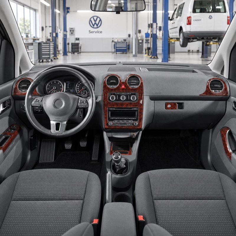 Volkswagen Caddy 2004-2009 3D kit décoration intérieure tableau de bord 16 pièces