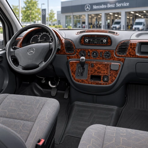 Mercedes Sprinter W903 Aut. 2000-2006 kit 3D d’habillage du tableau de bord 27 pièces