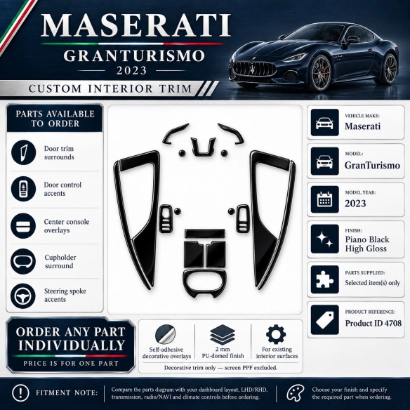 Maserati Granturismo 2023 2024 – Designer Trim – Kit intérieur complet