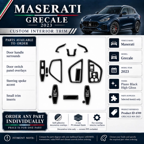 Maserati Grecale 2023 – Designer Trim – Kit intérieur complet