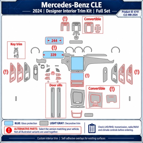 Mercedes-Benz Cle 2024 – Designer Trim – Kit intérieur complet