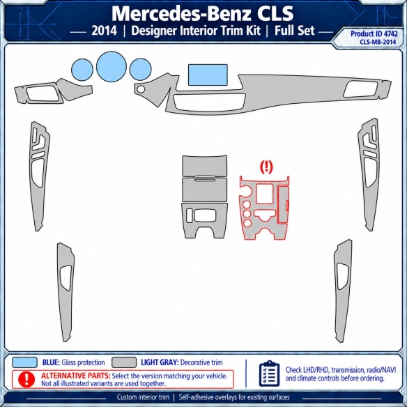 Mercedes-Benz CLS 2014 – Designer Trim – Kit intérieur complet